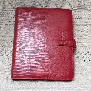 Filofax A5 red leather agenda